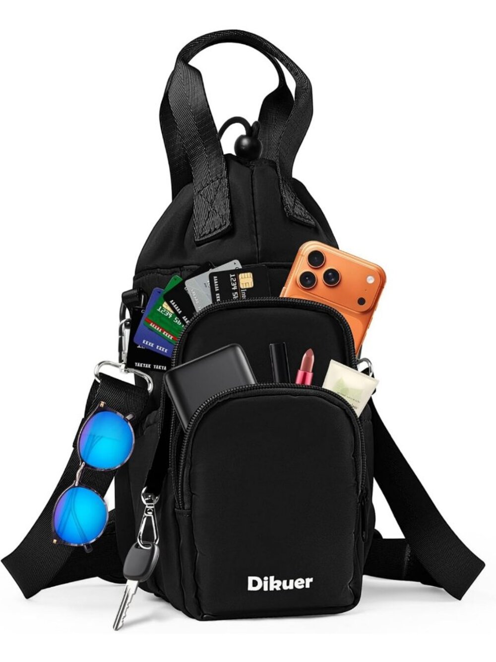 Water Bottle Carrier Bag with Phone Pocket - 32-40 oz, Water-Repellent, Padded